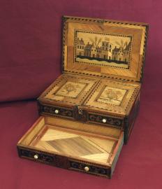 Napoleonic Prisoner Of War Straw Inlay Box