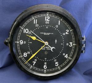 Large United States Navy Chelsea Ship's Clock