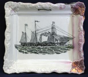 Sunderland Pottery Of The Steam Packet TRIDENT