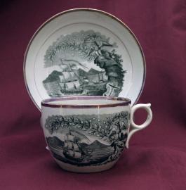 View of Westpoint, Sunderland Pottery, Cup and Saucer