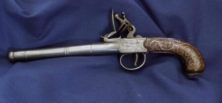 Flintlock Box-Lock Pistol by Adams of Birmingham- London