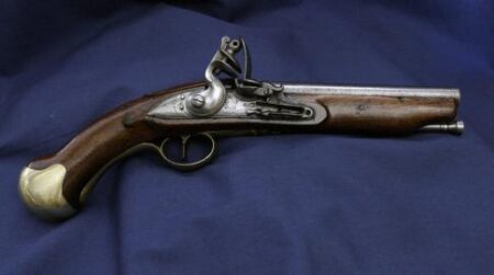 Flintlock Sea Service Pistol With Large Side Belt Hook