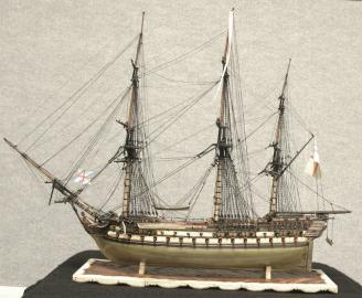 Prisoner Of War Boxwood Model -With Green Hull