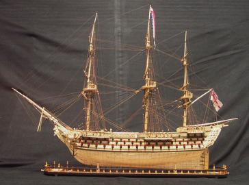 Napoleonic Prisoner Of War Bone Model - First  Rate CALEDONIA