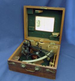 Signed Danish Sextant number 7089 With Original Case