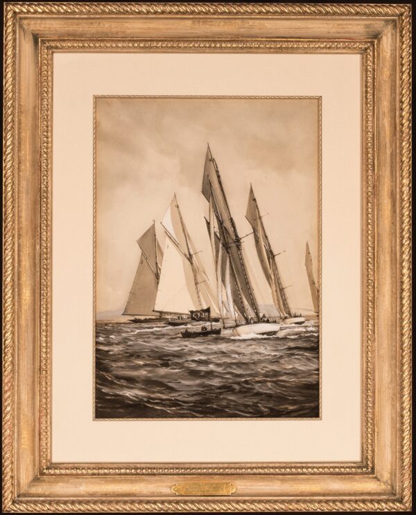 Schooner Races Around the Mark