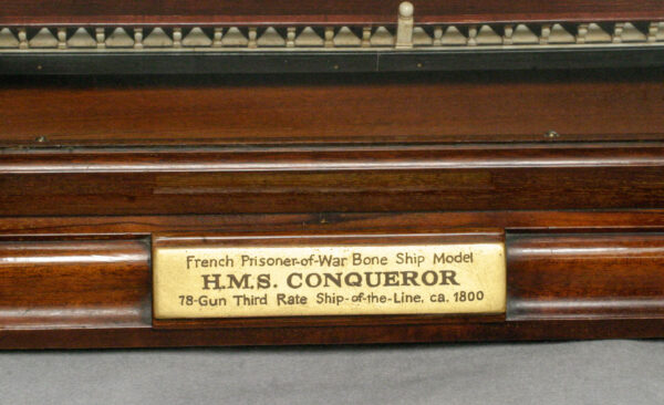 Napoleonic Prisoner-Of-War Bone Warship Model HMS CONQUEROR - Image 2