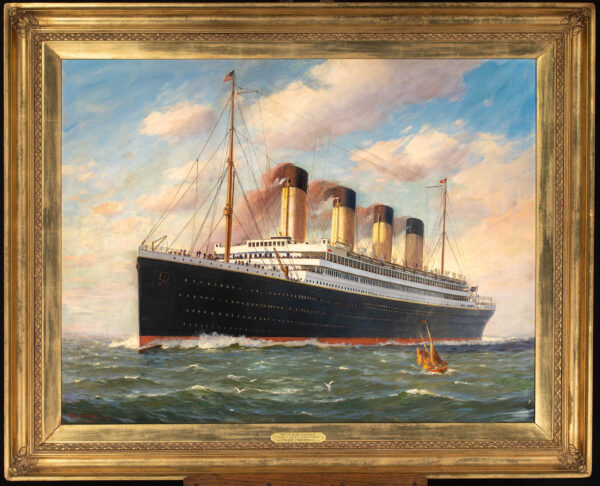 TITANIC and OLYMPIC Original Advertising Illustration White Star Line, Liverpool, 1911 - Image 5
