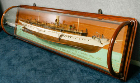 Half Hull Builders Dockyard Model- Twin Screw Steam Yacht IVY