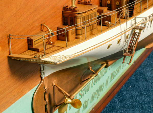 Half Hull Builders Dockyard Model- Twin Screw Steam Yacht IVY - Image 9