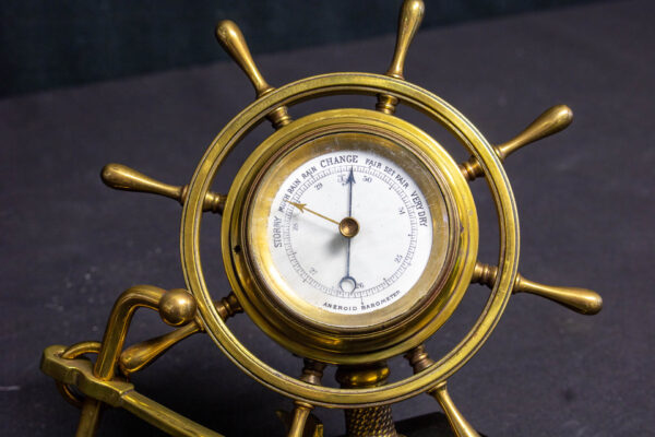 Anchor and Ships Wheel Aneroid Desk Barometer - Image 2