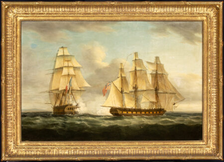 The Capture of the French Frigate LE SERENE by the English Frigate HMS AIGLE