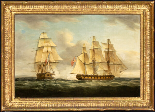 The Capture of the French Frigate LE SERENE by the English Frigate HMS AIGLE