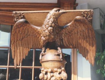 Carved Eagle Podium