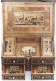 Prisoner Of War Inlaid Straw Box