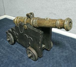 Late 19th Century Model of 16th Century Brass Cannon