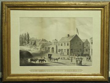 New Bedford 50 Years Ago Lithograph Circa 1850s