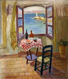 NATURE MORTE DEVANT LA FENETRE DE L'ATELIER
