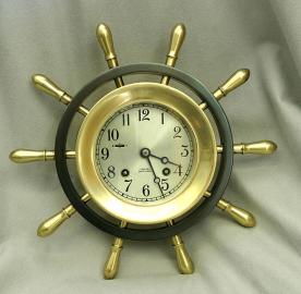 Brass Chelsea Yacht Wheel Ships Bell Clock