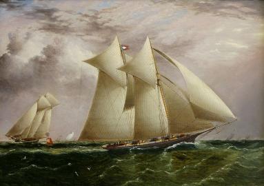 SAPPHO Leads DAUNTLESS, 1870