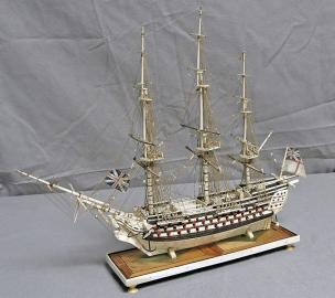 Napoleonic Prisoner Of War Bone Ship Model