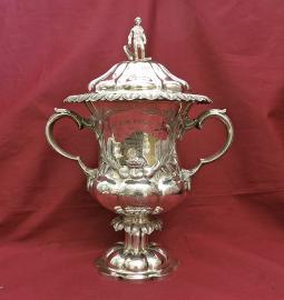 Solid English Silver Yachting Trophy - Dated 1858