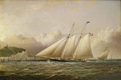 American Schooner Yacht Off Dover
