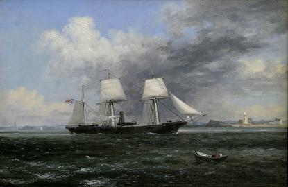 USS KEARSAGE Leaving Boston Harbor