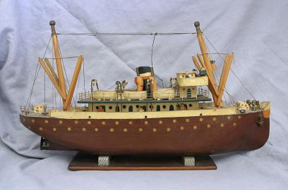 American Folk Art Ship Model