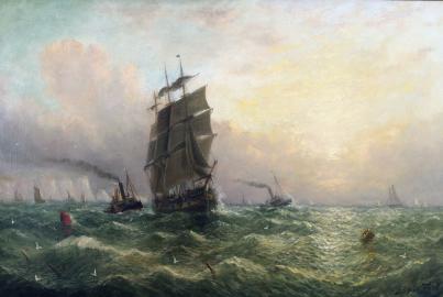 Setting Sail, Early Morning Off the Isle of Wight