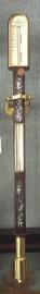 Ships Gimbeled Barometer, Rosewood Inlaid with Mother of Pearl. By Spencer Browning, London.