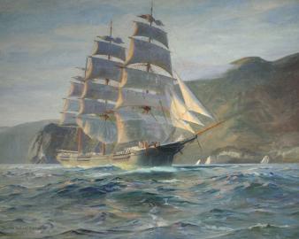 Downeaster JABEZ HOWES Sailing the Golden Gate