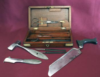 Surgeons Set by Warring in Original Brass Bound Case.