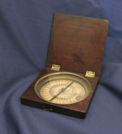 Large Hand Held Cased Compass by Bywater Dawson