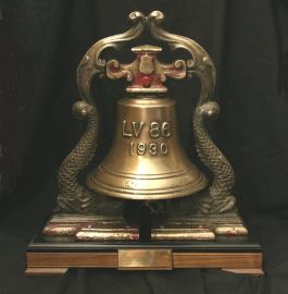 Brass Ship's Bell From the Lightship NORE L.V. #86