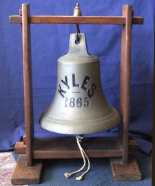 Ship KYLES 13 Inches Brass Ships Bell With Stand