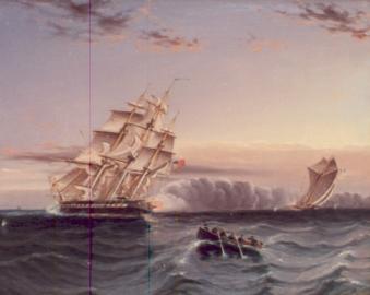 U.S. Frigate and Privateer