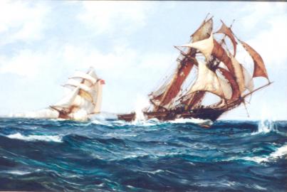 Revenue Cutter Chasing a Smuggler