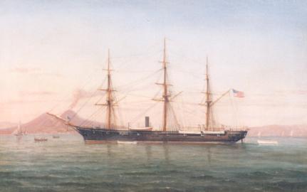 U.S.S. KEARSARGE in the  Bay of Naples