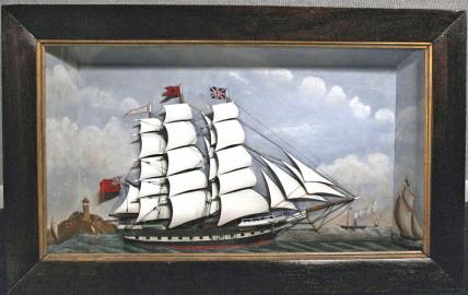 Sailors Art Diorama Full Rigged Ship LADY ELIZABETH
