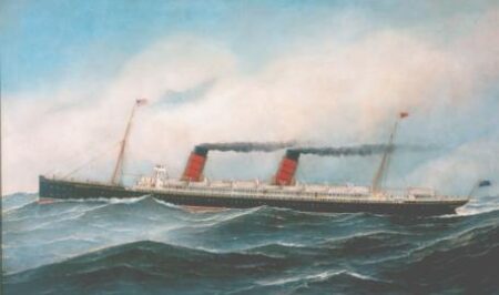 The Cunard Steamship, CAMPANIA at Sea
