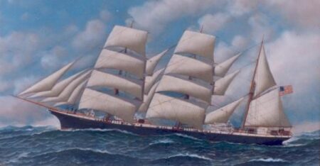 Portrait of the Sailing Bark BELMONT, 1913