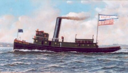 Steam Tug ARIOSA on the East River , New York