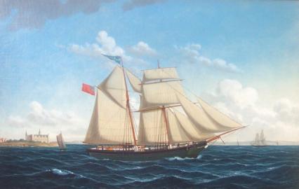 British Schooner RANKEILER Off Kronberg Castle