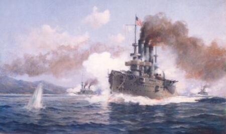USS BROOKLYN at the Battle of Santiago