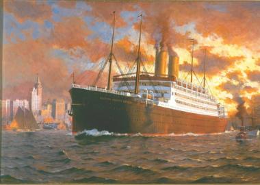 KAISERIN AUGUSTE VICTORIA Entering New York Harbor