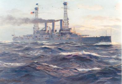 USS MINNESOTA at Sea