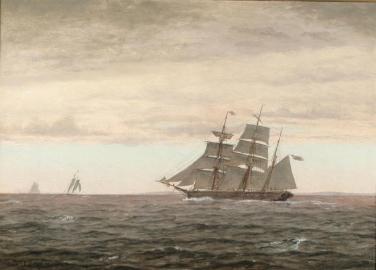 American Bark off the Coast
