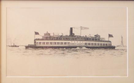 New York Harbor Ferryboat ROBERT GARRETT, 1887