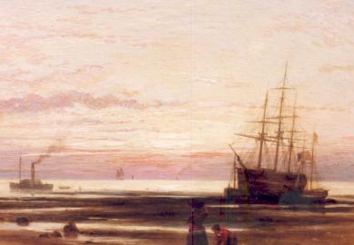 Unloading a Stranded Ship , Bootle Bay